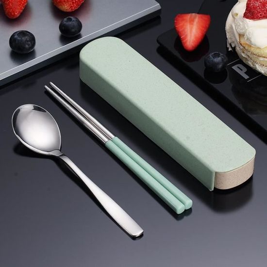Pagoo – vaisselle portable, ensemble de baguettes et cuillères en acier inoxydable 304