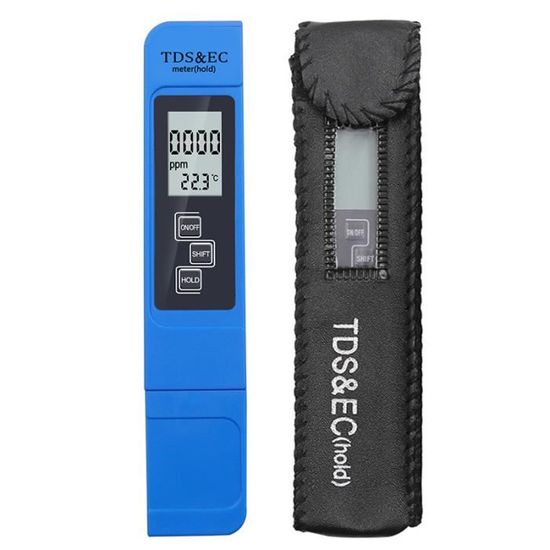 Testeur TDS Eau Stylo - Mesure Pureté De 0 à 9999 Ppm, Portable, Avec écran LCD Et étalonnage Automatique - 8