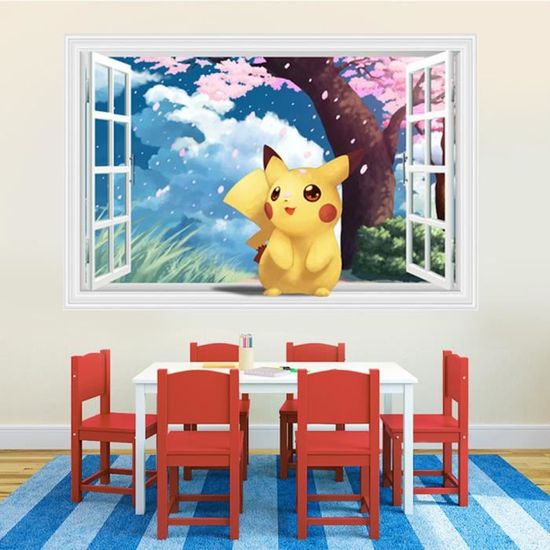 Pokemon Pikachu Anime Stickers Muraux Décorations Murales pour