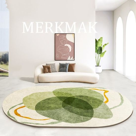 MERKMAK Tapis de salon Shaggy - Style Moderne Design Original - 160 x 230  cm - Crème - Intérieur - Cdiscount Maison