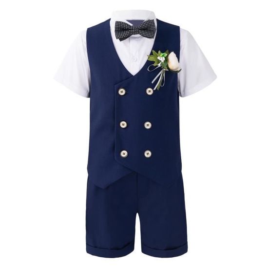 Panciotto Festivo Bambino YiZYiF Gilet Elegante Bambino - Panciotto Festivo Per Matrimoni | Vestito Cerimonia Slim Fit Gilet Nero Bambino