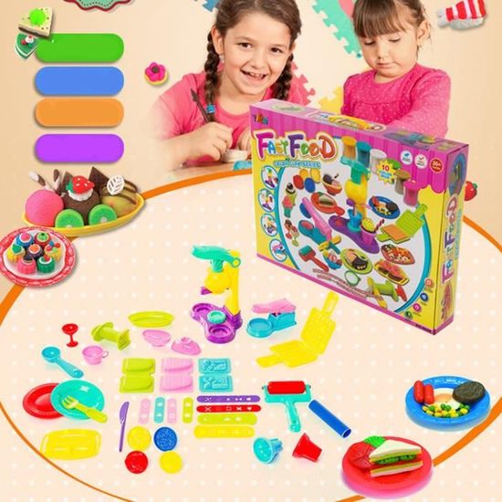 Kit Pâte à Modeler 16 Pots + 18 Outils - Pour Enfants Dès 3 Ans, Non Toxique, Couvercles Refermables, Cadeau Créatif Anniversaire