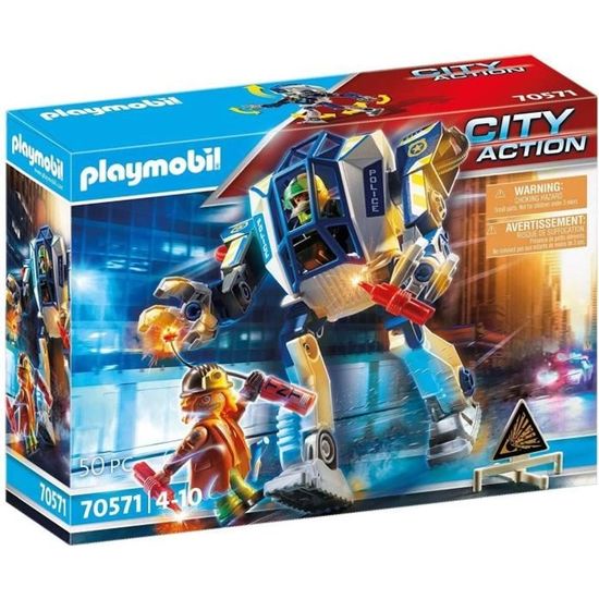 PLAYMOBIL - 70571 - Police Robot de police - Mixte - A partir de 4 ans - Multicolore