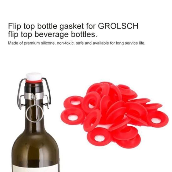 joint en silicone 25 pièces joints Grolsch en silicone rouge pour balançoire bouteille à couvercle able Home Brew joints de bouteille de bière join, Joints d'étanchéité en caoutchouc de silicone joint en silicone 25 pièces joints Grolsch en silicone rouge pour balançoire bouteille à couvercle able Home Brew joints de bouteille de bière join, Joints d'étanchéité en caoutchouc de silicone