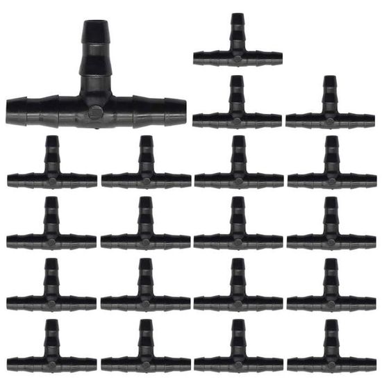 Lot De 10 Raccords Cannelés D'irrigation Goutte à Goutte Pour Tuyau