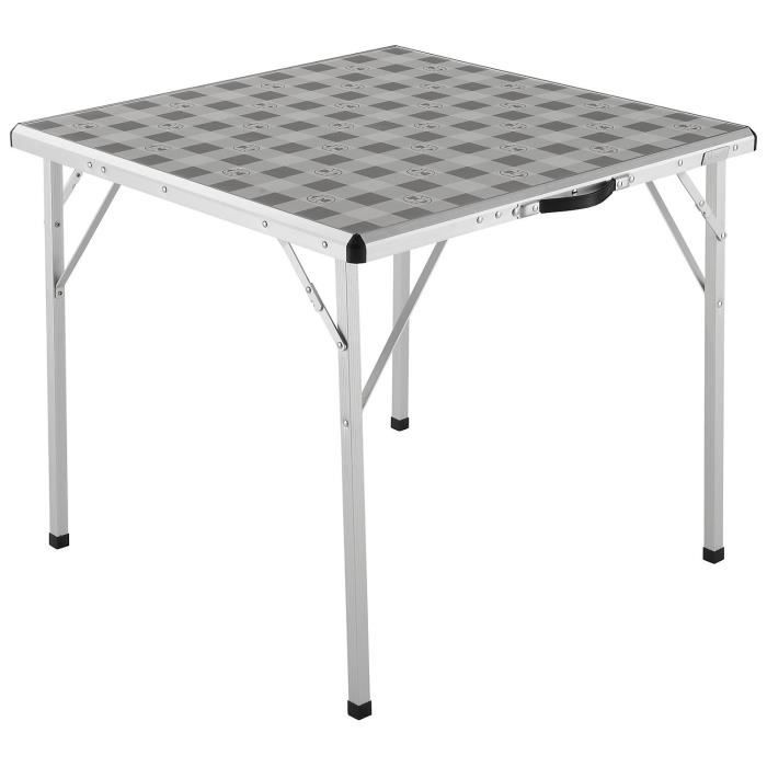 coleman table de camping carrée en acier