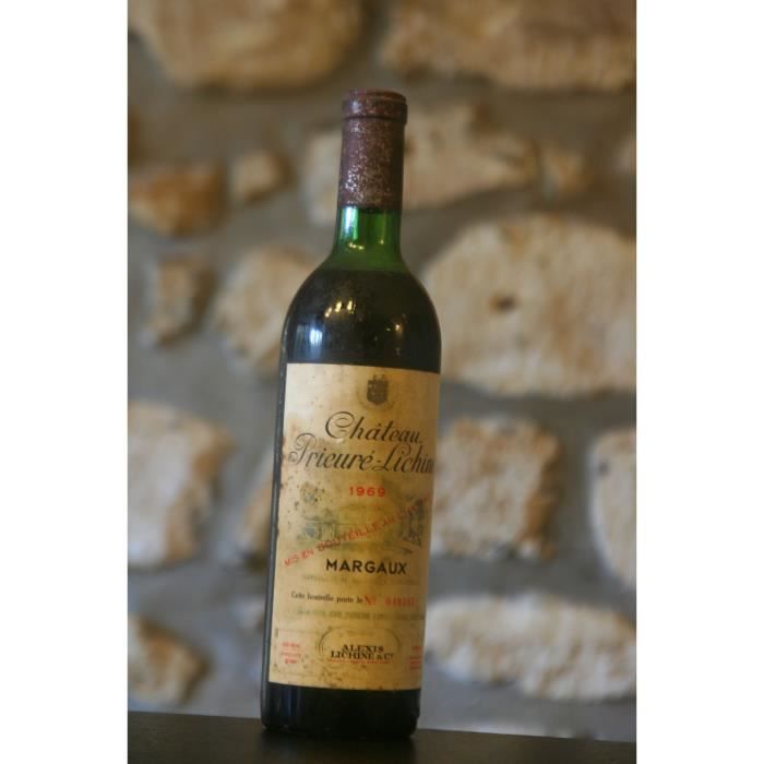 Vin rouge, Château Prieure Lichine 1969 Rouge