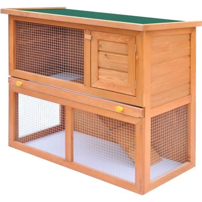 Clapier d'extérieur Enclos poulailler pour petits animaux Poules Lapins -90 x 45 x 80 cm (L x l x H) Enclos pour petits anim🌈8817
