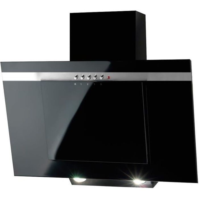 Hotte akpo WK-4 Nero Line Noir-50 cm-320 M3-H - Hotte cheminée - Hotte murale