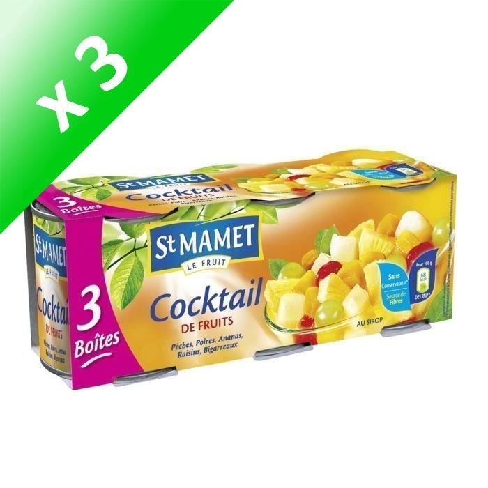 Lot de 3 Cocktails de fruits - 125 g (Lot de 3)