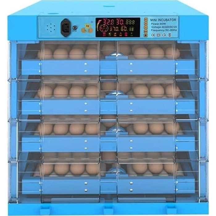 Incubateur Oeufs 210, Couveuse Automatique Numérique, éclairage Dirigé à Haute Efficacité Et Rotation D'oeuf Automatique