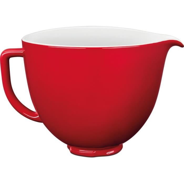 KITCHENAID 5KSM2CB5ER Bol en céramique de 4,8 L - Rouge Empire