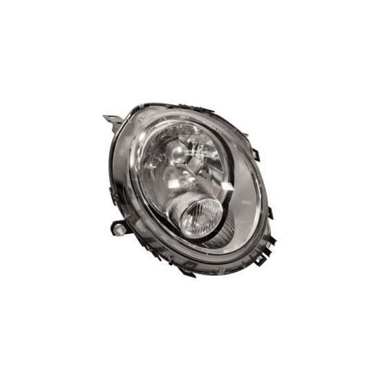 Phare optique avant droit pour MINI R56/R57 de 2011 à 2014, ONE/COOPER, H4, blanc, Neuf.