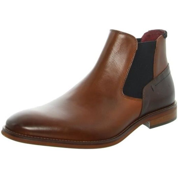 Boots Redskins Lost cuir ref_47607 Brandy+Marron