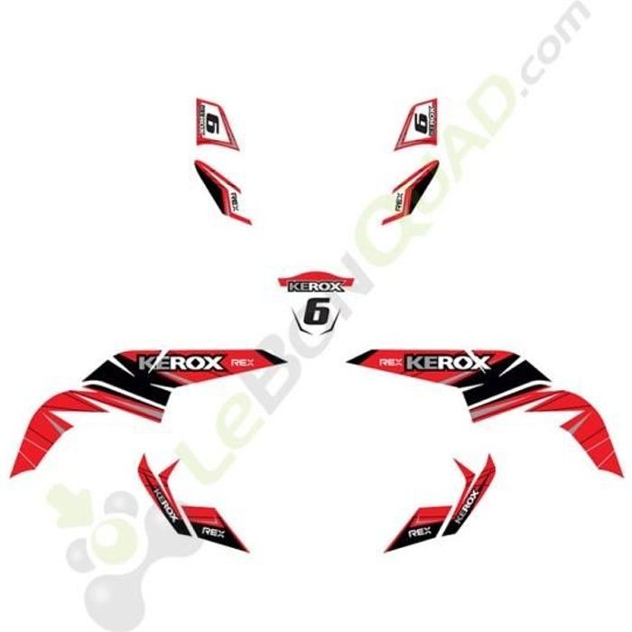Kit déco KEROX REX ROUGE de Quad pocket