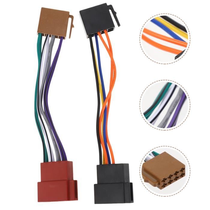1 paire Voiture Audio Lecteur Puissance Câblage Adapteure kit d'installation d'autoradio confort conducteur passager