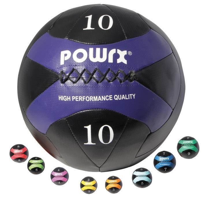 Wall-Ball 2-10kg I balle de balle de médecine en différentes couleurs I Entraînement fonctionnel Poids: 10 kg