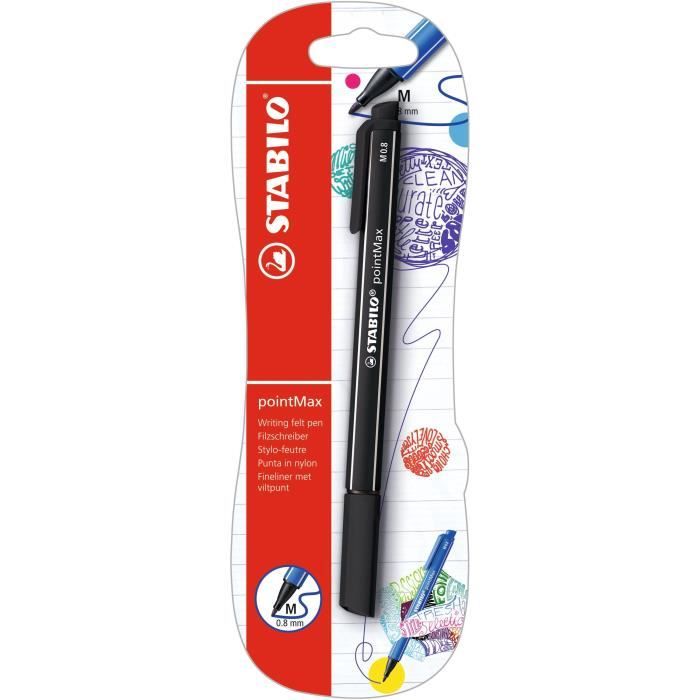 STABILO pointMax - stylo-feutre - noir