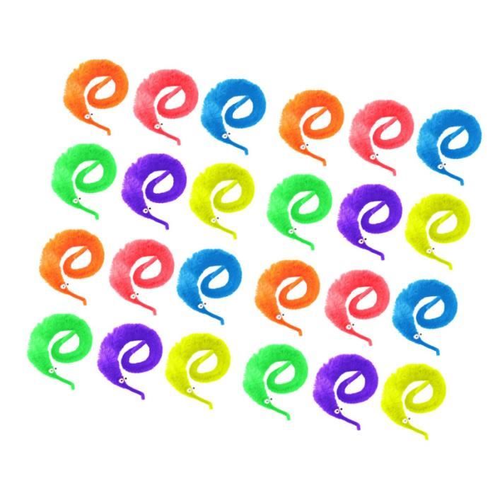 48pcs Magic Vivid Wiggly Twisty Fuzzy Worm Carnival Party Favors Jouets pour les adolescents TABLE ACTIVITE - JOUET D'ACTIVITE
