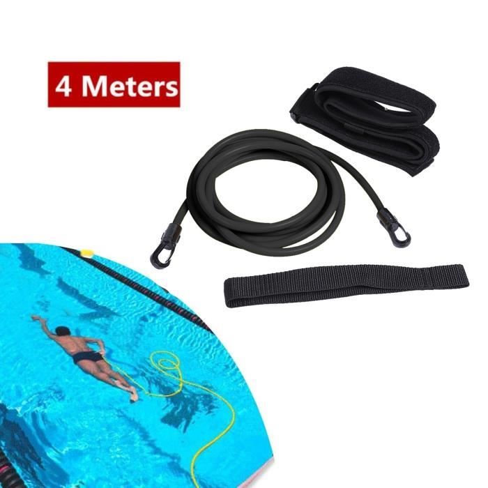 Ceinture de Natation Cordes - Bandes de résistance à la natation Corde d'entraînement à l'élastique de natation(6 * 9 * 4m noir)