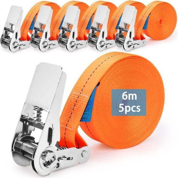 Sangle Rigide Sangle d'Arrimage Sangle à CliquetSangle de Serrage 25cmx6m6 Sangle a ...