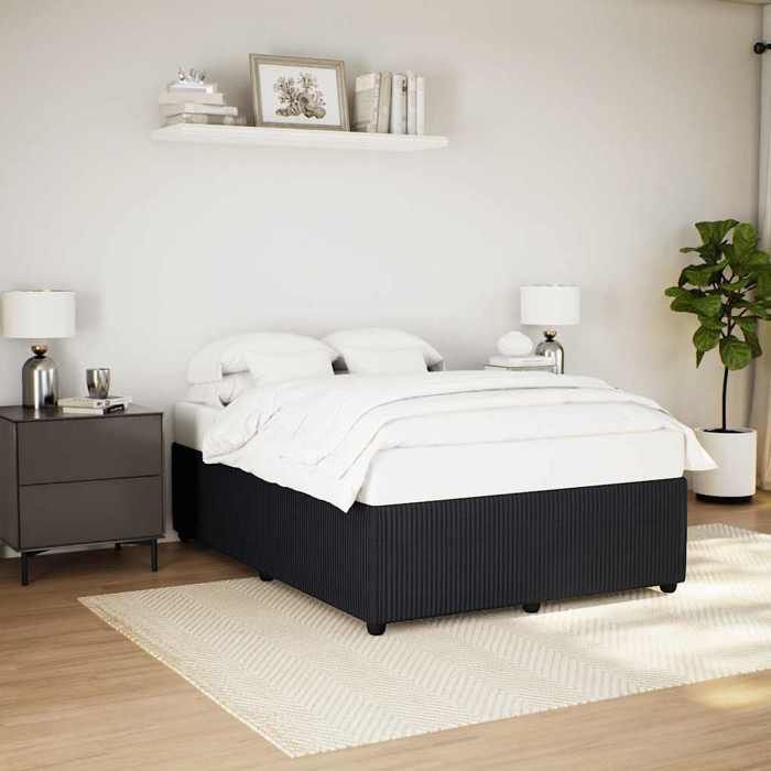 vidaXL Cadre de lit sans matelas noir 140x190 cm velours 3285008
