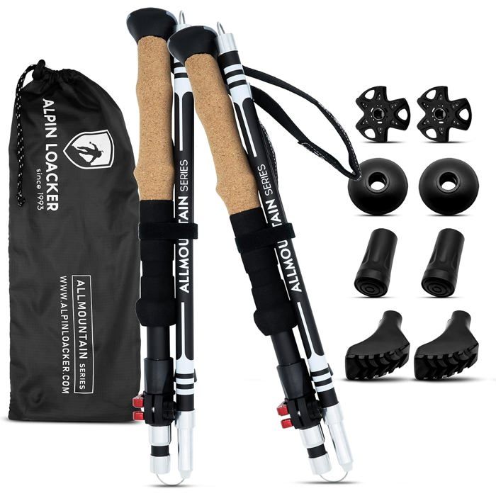 YSFMODE-Bâtons De Trekking Pliables Avec Poignée En Liège Pour La Course À PiedLe Sport Alpin Et La Marche Nordique