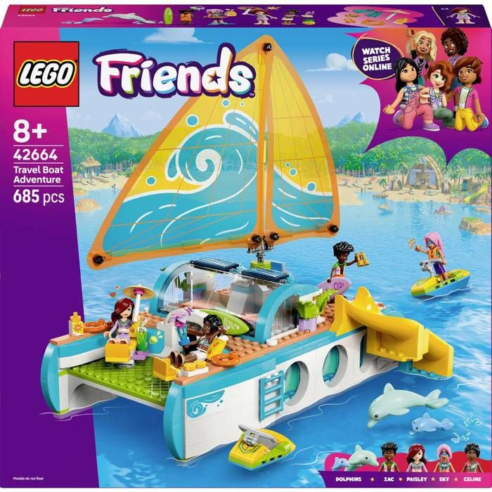 Jouet - LEGO FRIENDS - Aventure en voilier - 4 mini figurines - Accessoires inclus - Pour enfants 8 ans et plus