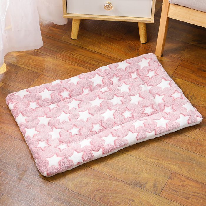 Comparer les prix de Lit pour chien de compagnietoutes saisonschaud et épaiscoussin nid pour chattapis de canapé doux pour L-61x41cmPink white star