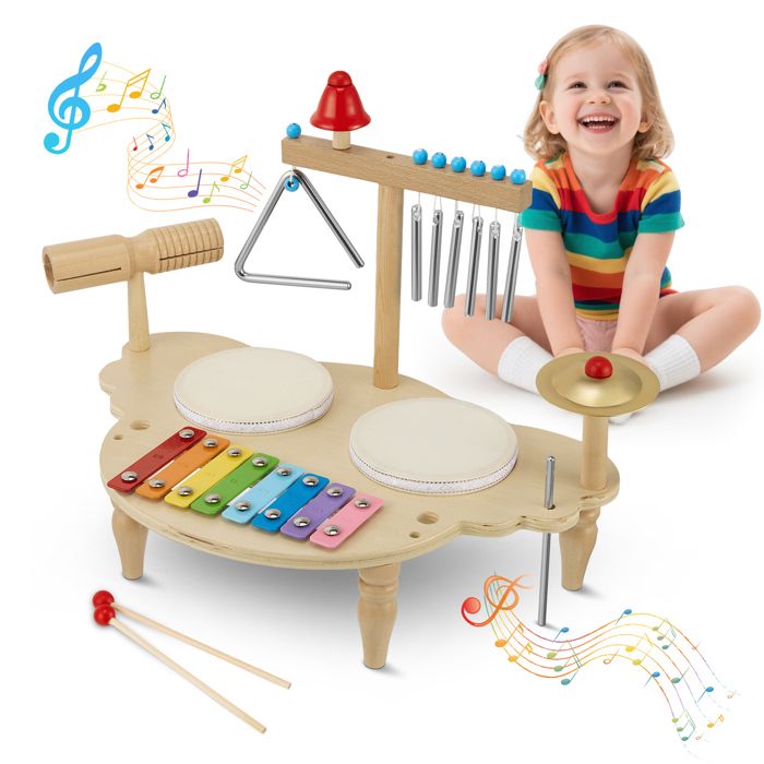 Instruments de musique pour enfants, ensemble de percussions en bois Montessori | Leroy Merlin