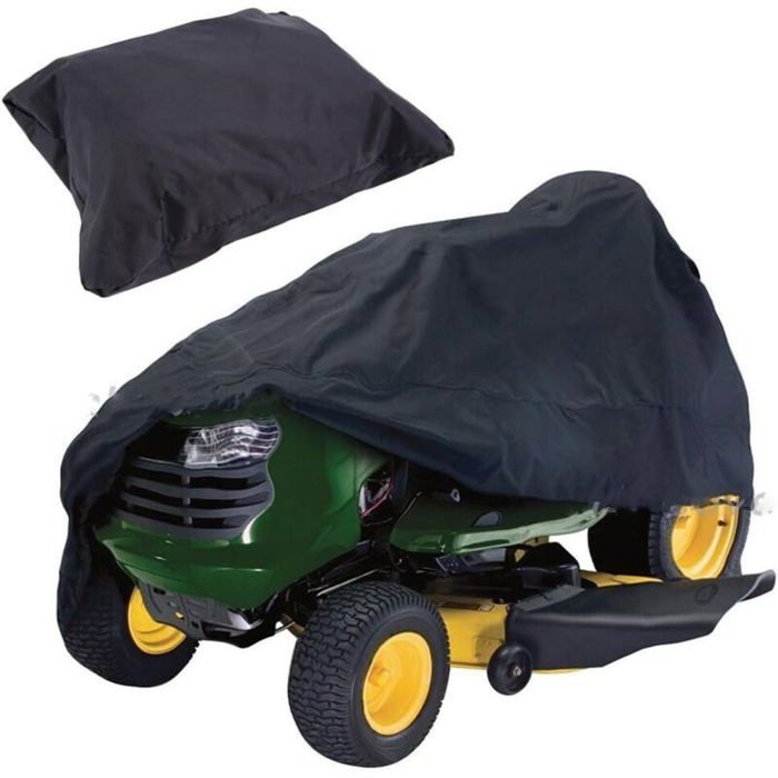 Housse Tondeuse Autoportée 210d Tissu Oxford Bache Tondeuse à Gazon ImperméAble Protection UV Housse pour Tondeuse pour Tracteur
