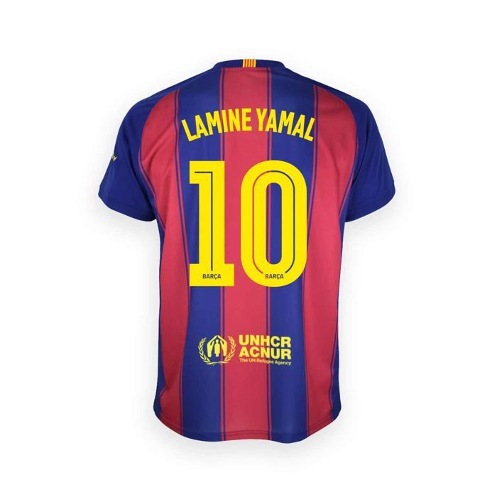 Maillot FC Barcelone Officiel – Collection Enfant, Taille 10 Ans, Polyester, 100% Barca, Supporter, Produit Sous Licence