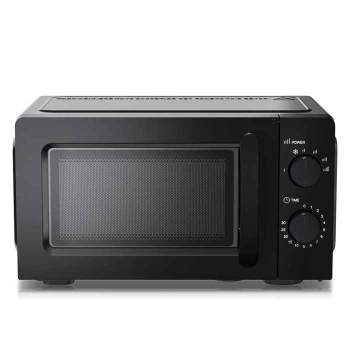 Four à micro-ondes 700 W capacité 20 L deux boutons 6 niveaux de puissance minuterie 0-30 minutes 241 x 446 x 326 mm noir - Bytelike