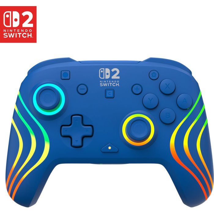 Manette Gaming sans fil RGB - TURTLE BEACH - Afterglow Wave pour Nintendo Switch 2 - Bleu