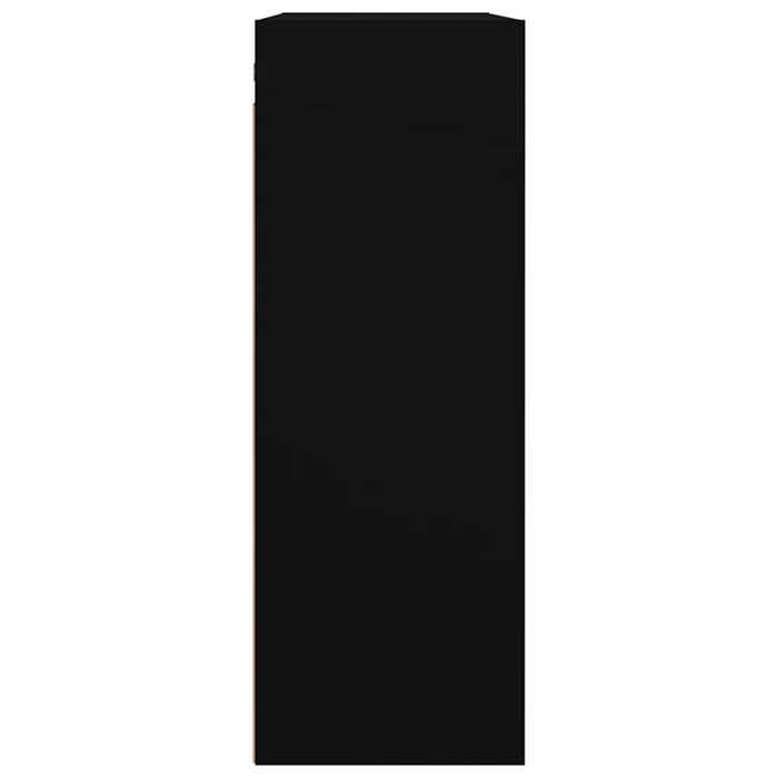 Moderne Armoire rangement Cabinet murale - Meuble suspendue de salon - Noir 69 5x32 5x90 cm - LL8373