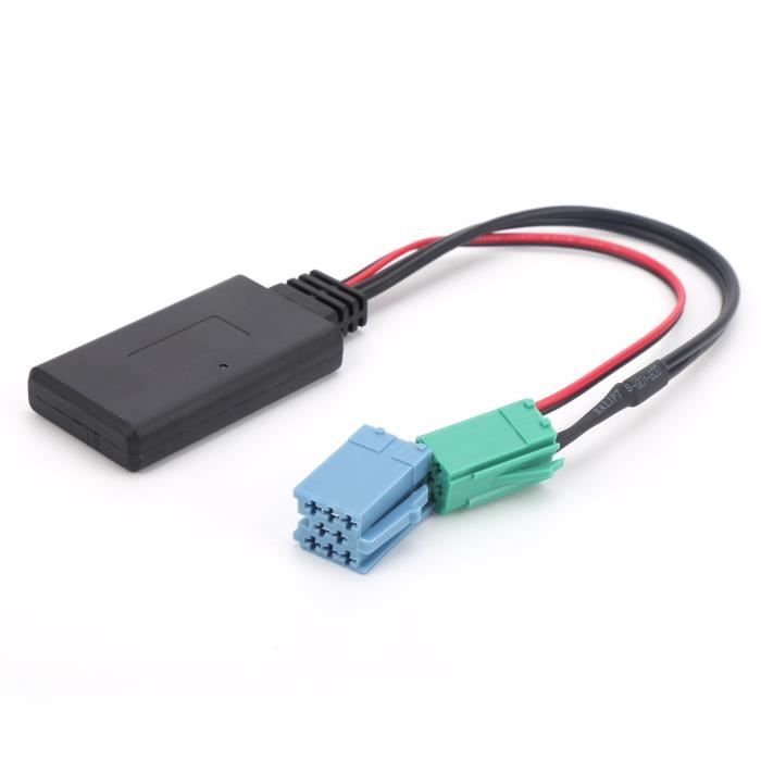 Akozon système d'autoradio Adaptateur Audio automatique Mini connecteur ISO 6Pin 8Pin câble Bluetooth 5.0 AUX pour Renault Clio /