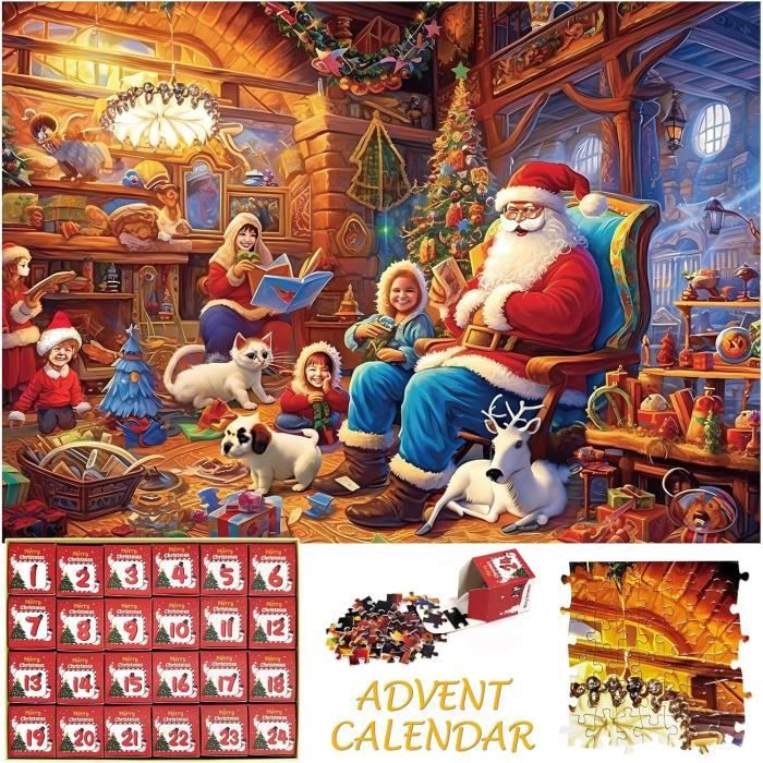 Calendrier de l'Avent Puzzle Noël Enfant Adulte Cadeau Femme Homme 1000  Pièces - Cdiscount Jeux - Jouets