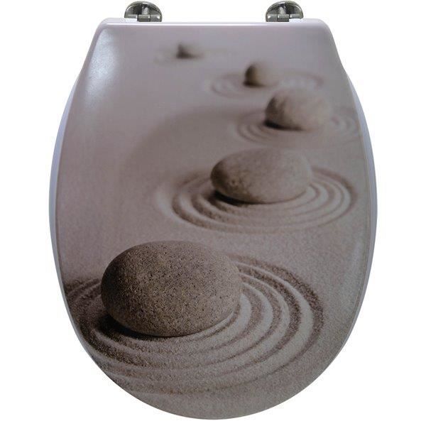 abattant wc de toilette plastique thermodur deco galets sable cdiscount bricolage