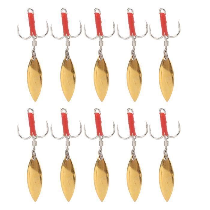 Kit 10 Leurres Pêche Truite FENGQQKJ - Wobblers Et Spinners Avec Hameçons