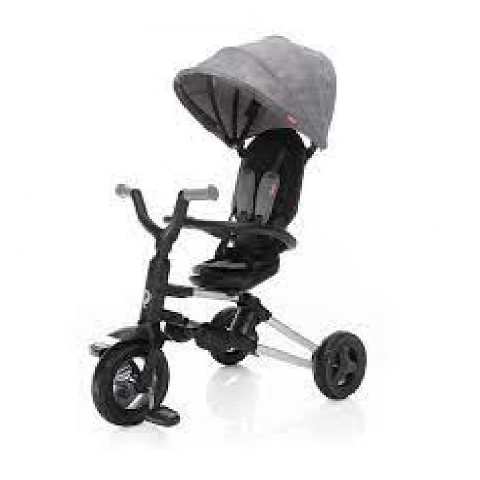 Tricycle évolutif Qplay Nova+ Air Gris Pour bébés de 10 à 36 mois