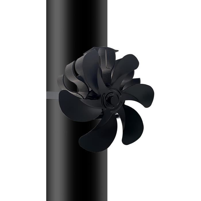 Ventilateur de cheminée - ZGEER - 6 pales - Noir - 180x130x180mm - Zgeer