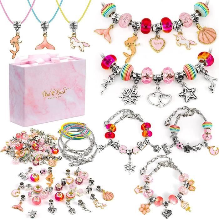 Cadeau Fille 5-13 Ans Bijoux Enfants Kit Bracelet Charms Bracelet