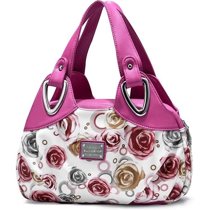 Sac A Main Femme El gant Sac Epaule Sacs Tendance Fourre Tout Sacs Grand Sac En Pu Cuir Design Sac Cabas Sac Dame Fleuri n7367