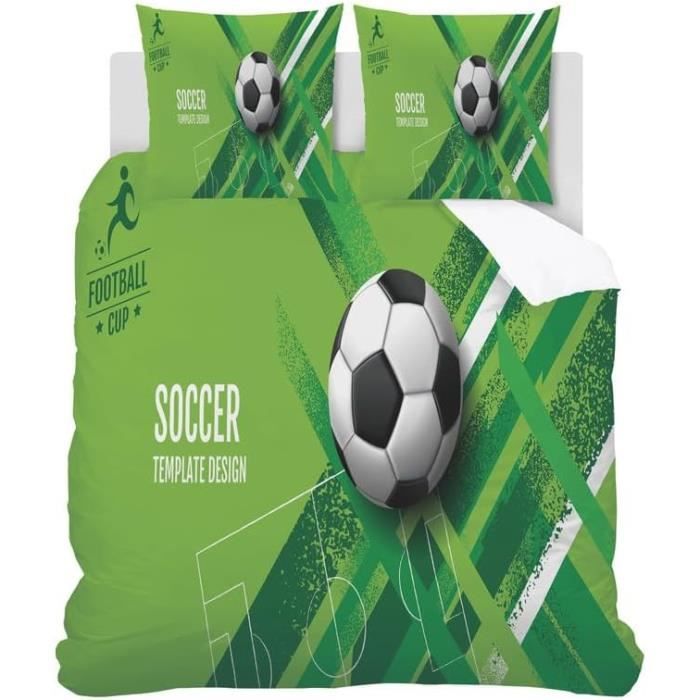 Housse de Couette 220x240 Enfants de Football Imprimée Microfibre Housse de Couette 220x240 Enfants de Football Imprimée Microfibre