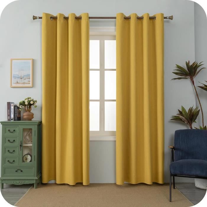 Paire De Doubles Rideaux 220 X 140 Cm - Floral Multicouleur - Filtre Lumière