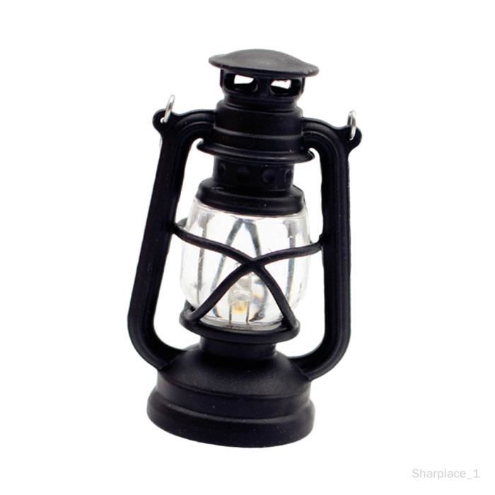 Lampadaire LED Miniature Pour Maison De Poupée 1/12 - 11.5 Cm, Interrupteur, Noir, Décoration Diorama