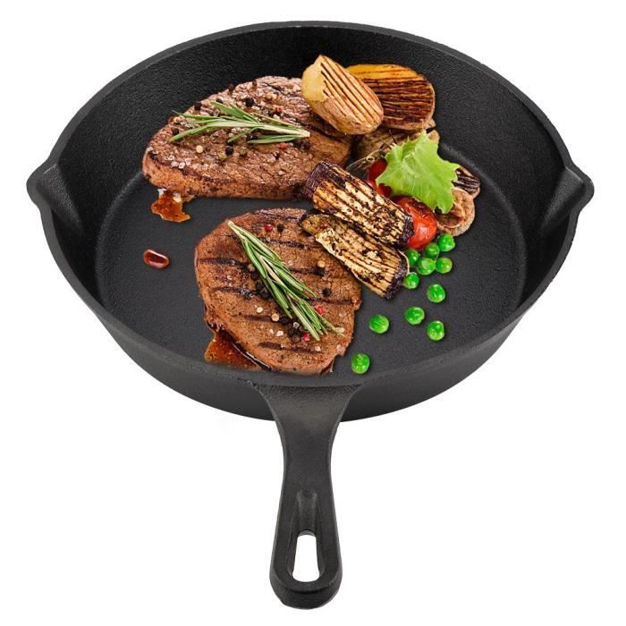 Poêle à frire en fonte - Achat / Vente poêle - sauteuse Poêle à frire