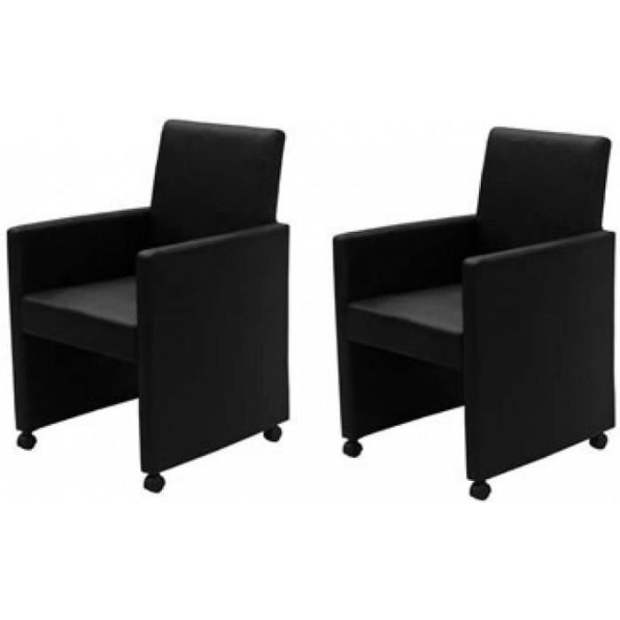 Chaises De Cuisine Et De Salle A Manger 2 Fauteuils A Roulettes