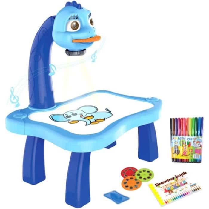 Tableau à dessin CS COSDDI pour enfants, projecteur de dessin pour enfants, projecteur de suivi et de dessin, jouet avec blocs de puzzle et musique, projecteur de trace, jouet pour enfants
