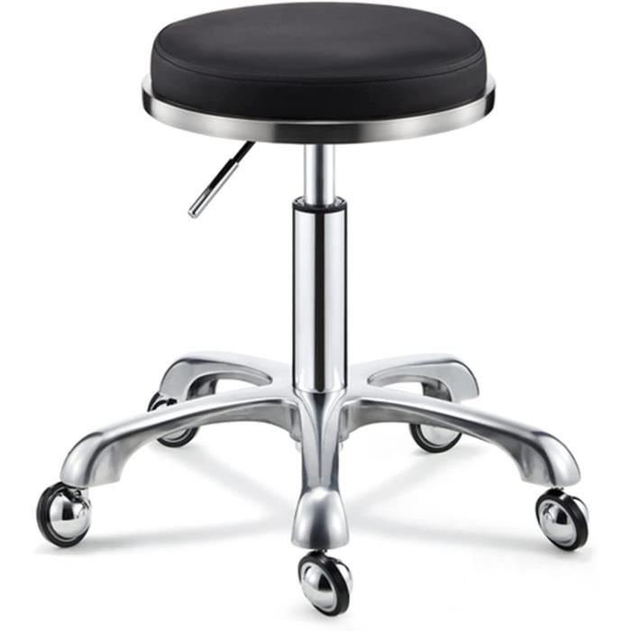 Tabouret Pivotant à Roulettes Pour Enfants - Siège Bas Rembourré, Roues 360° Silencieuses, Usage Maison/bureau (Gris)